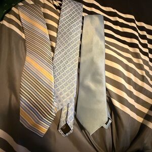 Joseph & Feiss Striped Blues and two other ties